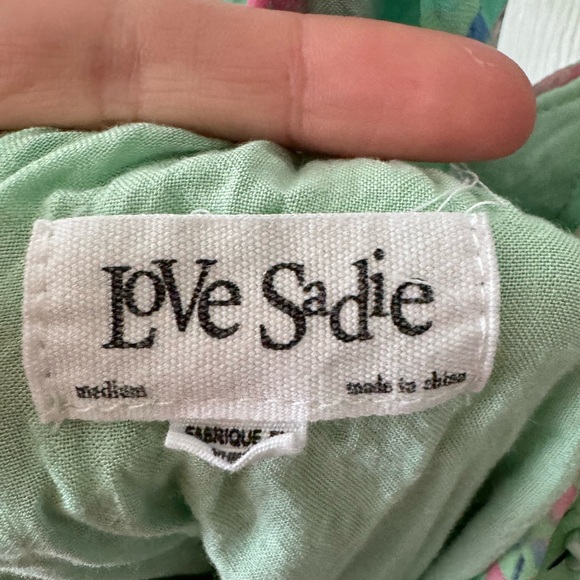 Love Sadie size medium dress. buttons up the front. spaghetti straps. - Picture 2 of 4